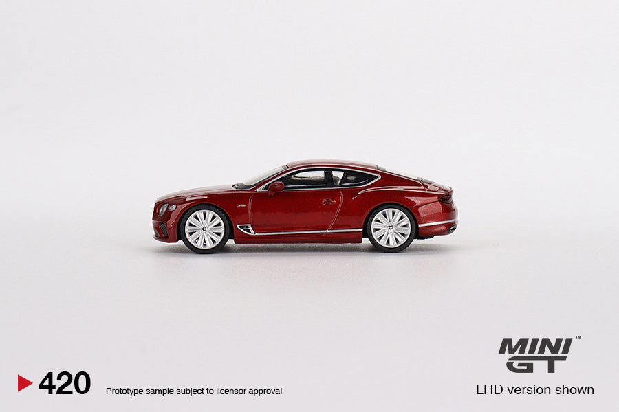 Mini GT 1:64 Bentley Continental GT Speed 2022 Candy Red LHD MGT00420-CH Side