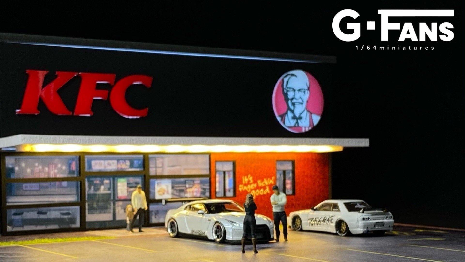 G-FANS KFC ケンタッキージオラマセット　1/64 KFC Store 1:64 Scale Diorama Model by G-Fans – Big Boy Toys