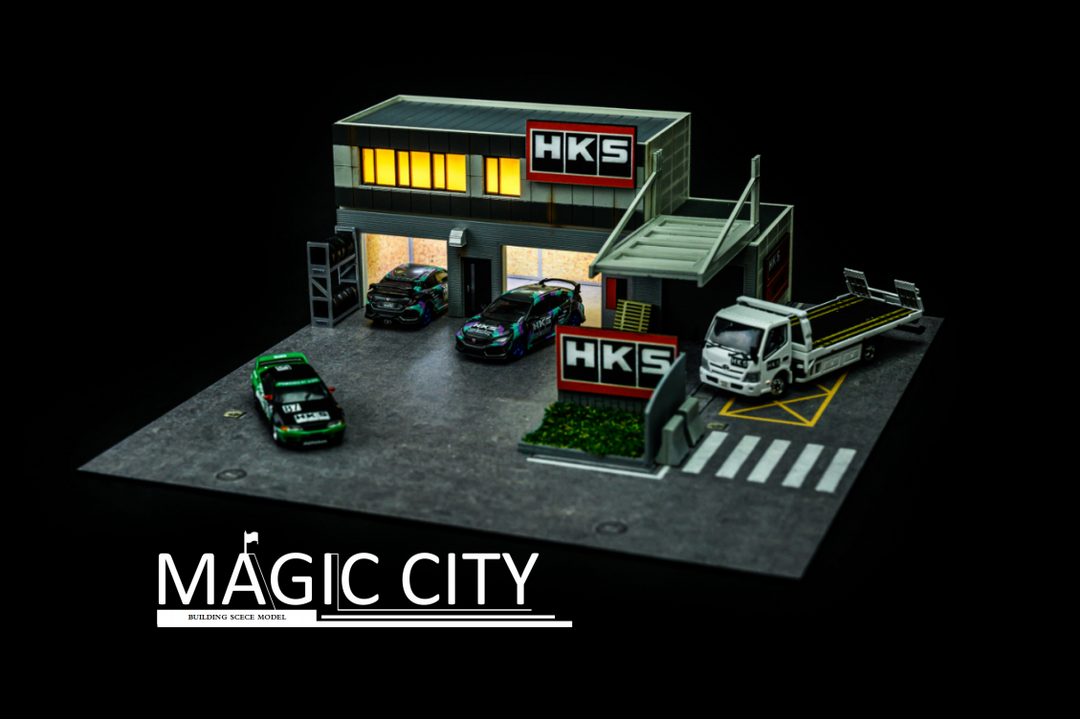 Magic City 1:64 Diorama Sapporo HKS factory (B) In Japan