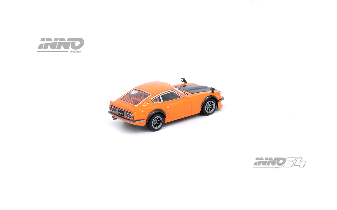 Inno64 1:64 Nissan FAIRLADY Z (S30) Orange With Carbon Bonnet IN64-240Z-ORG Rear
