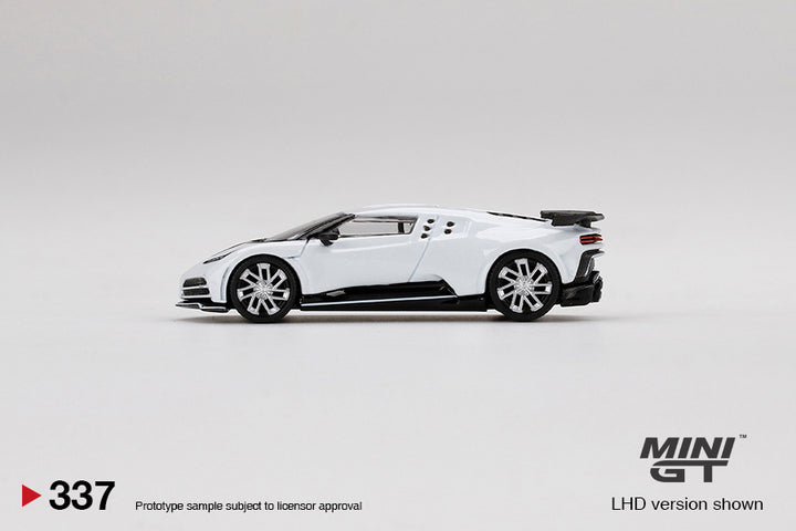 Mini GT 1:64 Bugatti Centodieci White LHD MGT00337-L Side