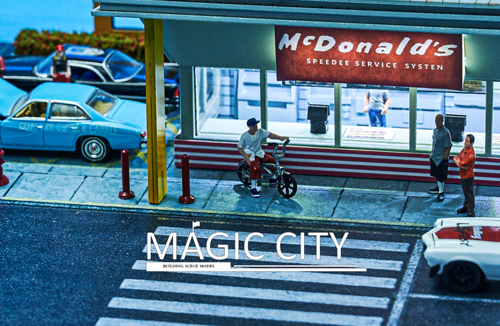 Magic City 1:64 Diorama American Street View - McDonald's Drive Through
