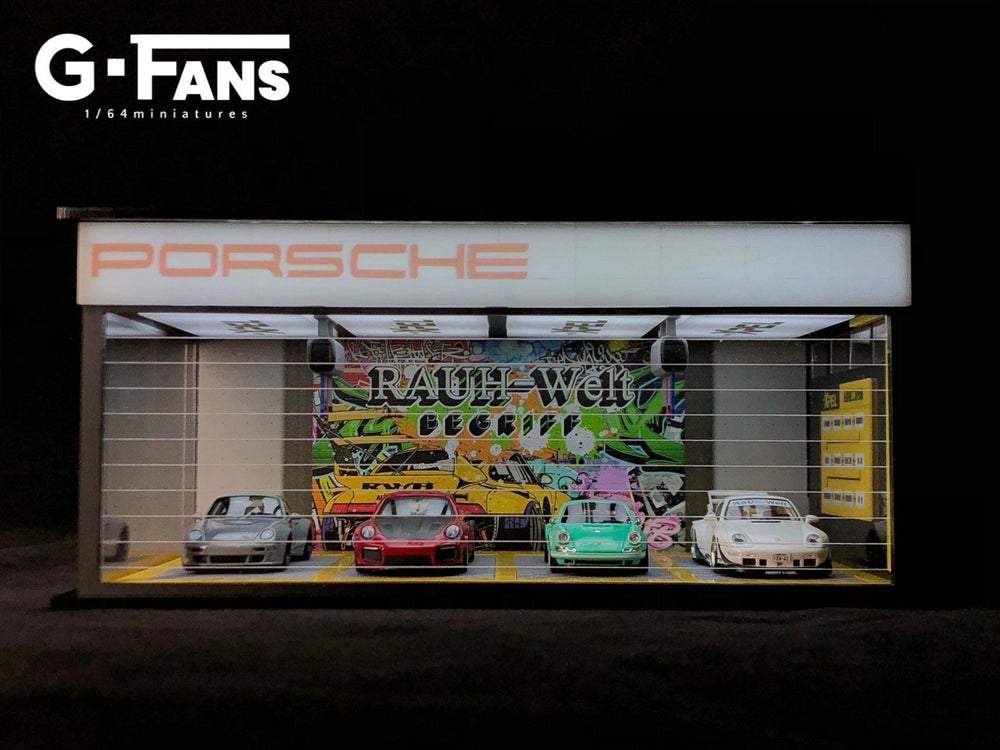 G.FANS 1:64 Diorama Porsche Car Service Center