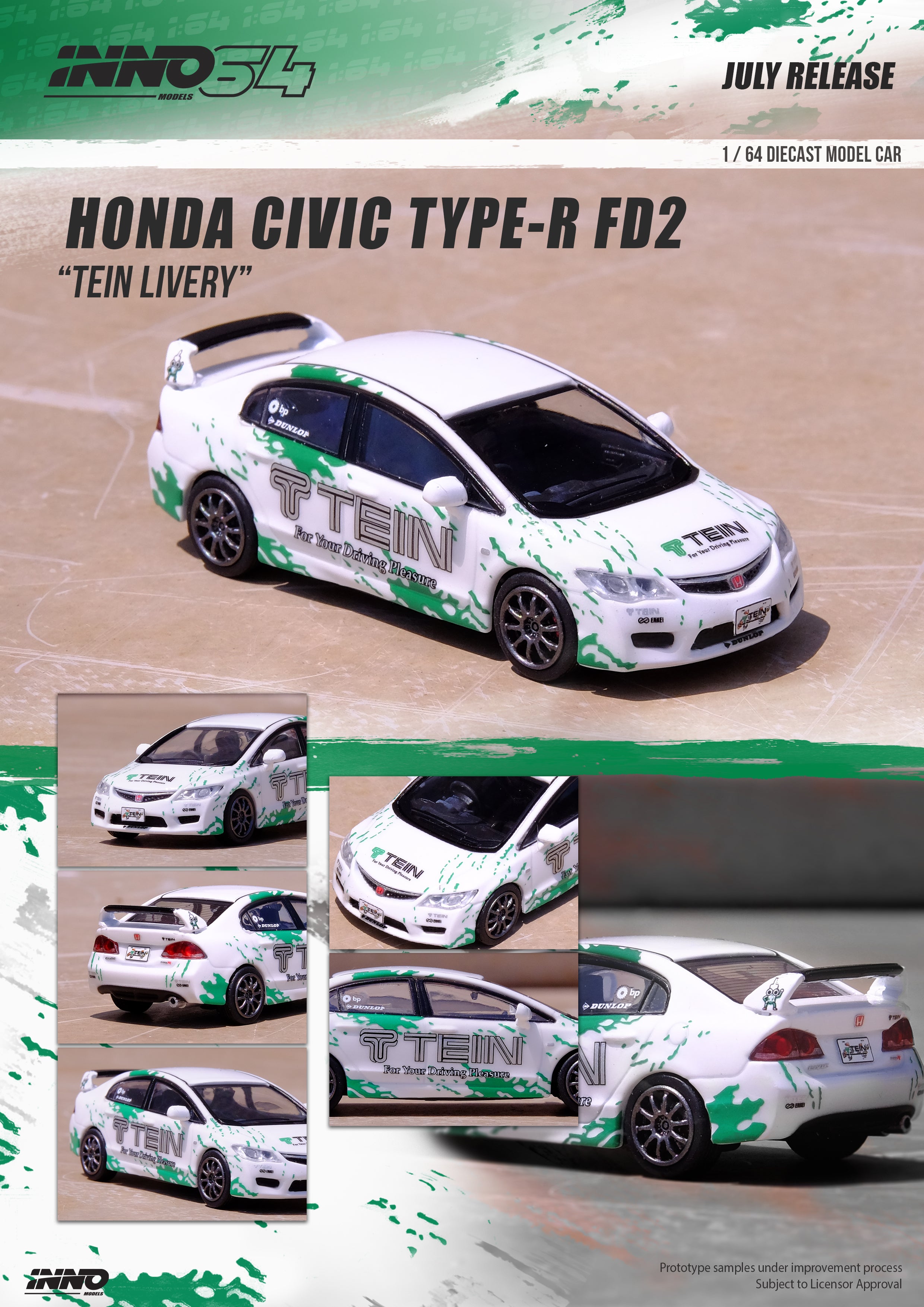 Inno64 1:64 Honda Civic TYPE-R FD2 