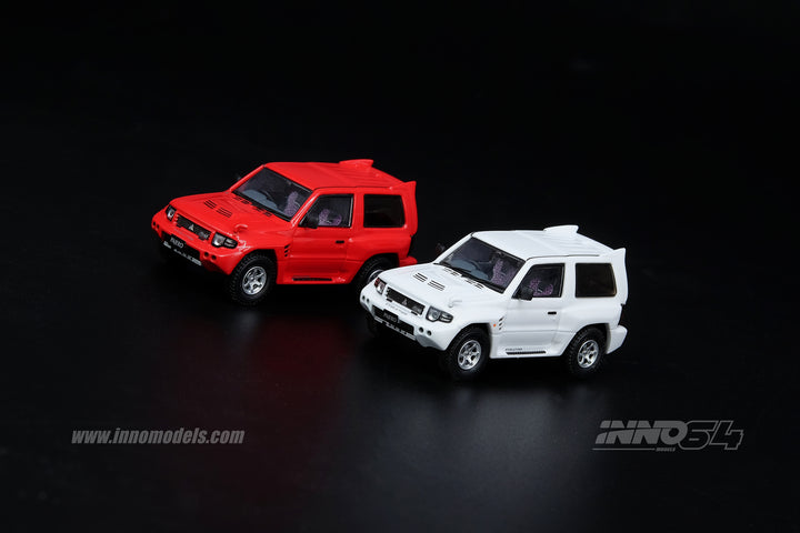 Inno64 1:64 Mitsubishi Pajero Evolution Red w/ Extra Wheels