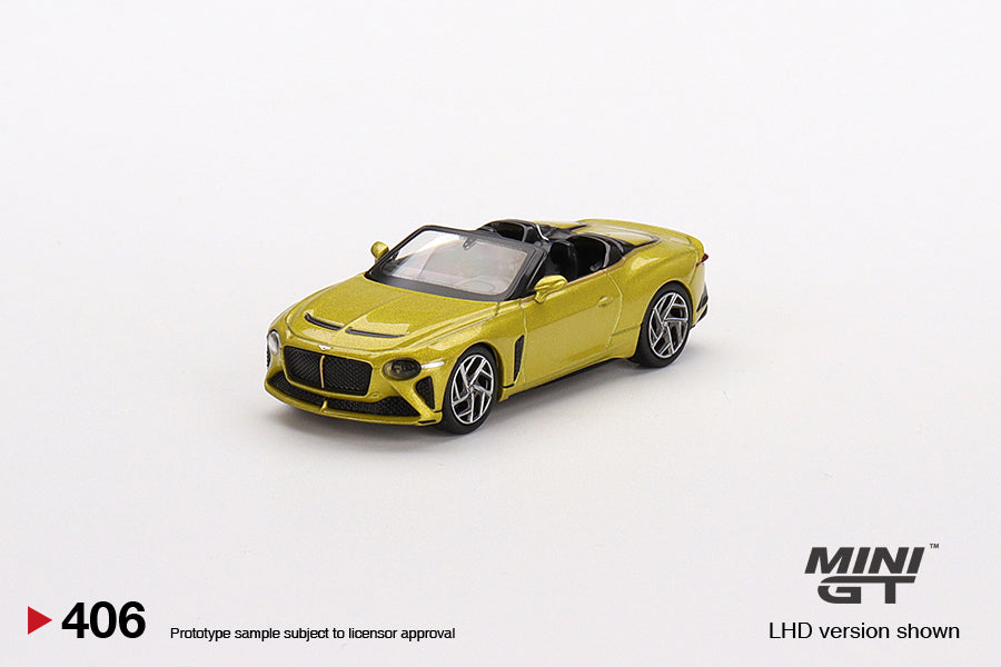 Mini GT 1:64 Bentley Mulliner Bacalar Yellow Flame LHD MGT00406-CH