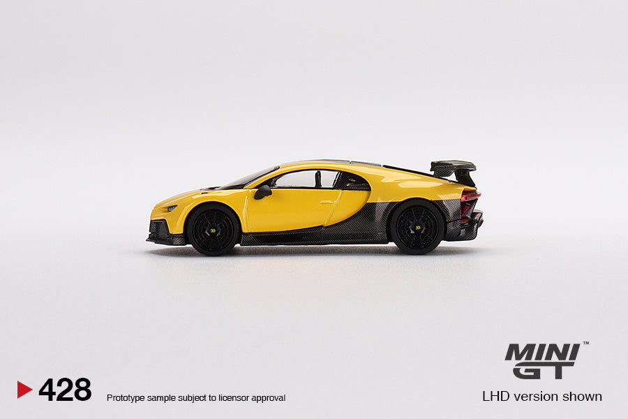 Mini GT 1:64 Bugatti Chiron Pur Sport Yellow MGT00428-CH Side