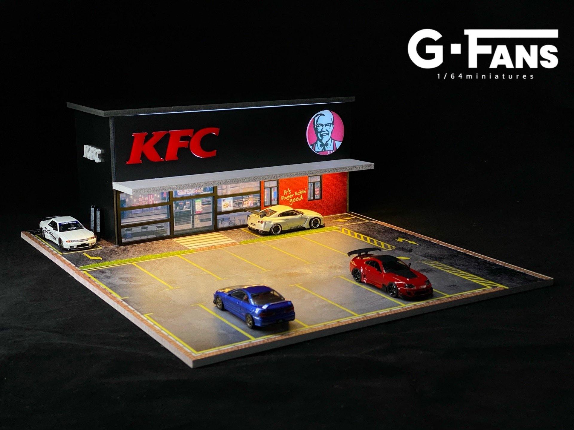 G.Fans 1:64 Diorama KFC Fast Food Building – Horizon Diecast