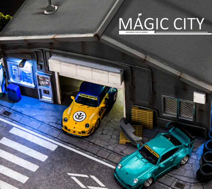 [PREORDER] Magic City 1:64 Diorama Japan RWB Nakai San Workshop (rerelease)