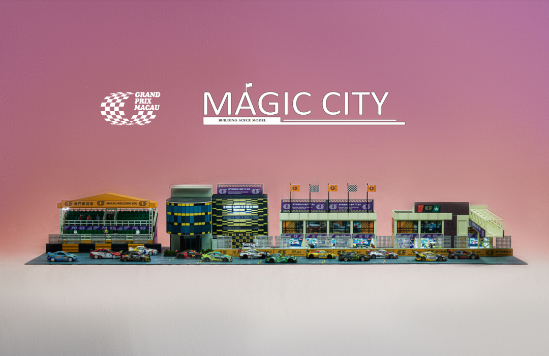 Magic City 1:64 Macau Grand Prix 70th Anniversary Edition Diorama Full Set