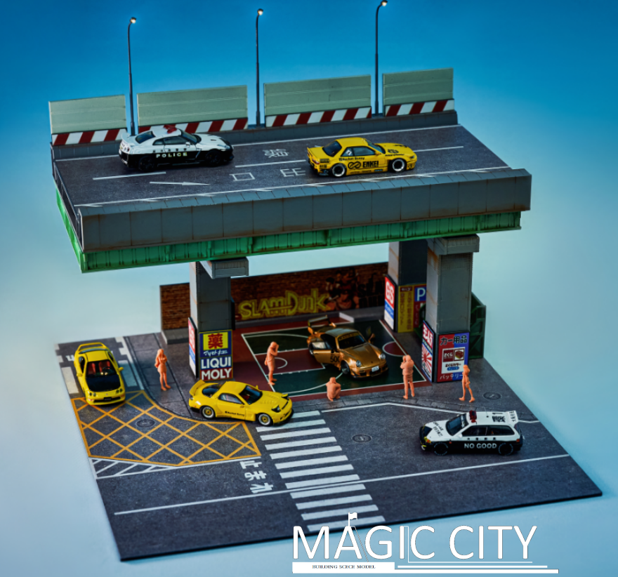 Magic City 1:64 Japan’s Street Highway & Basketball Court JP0008