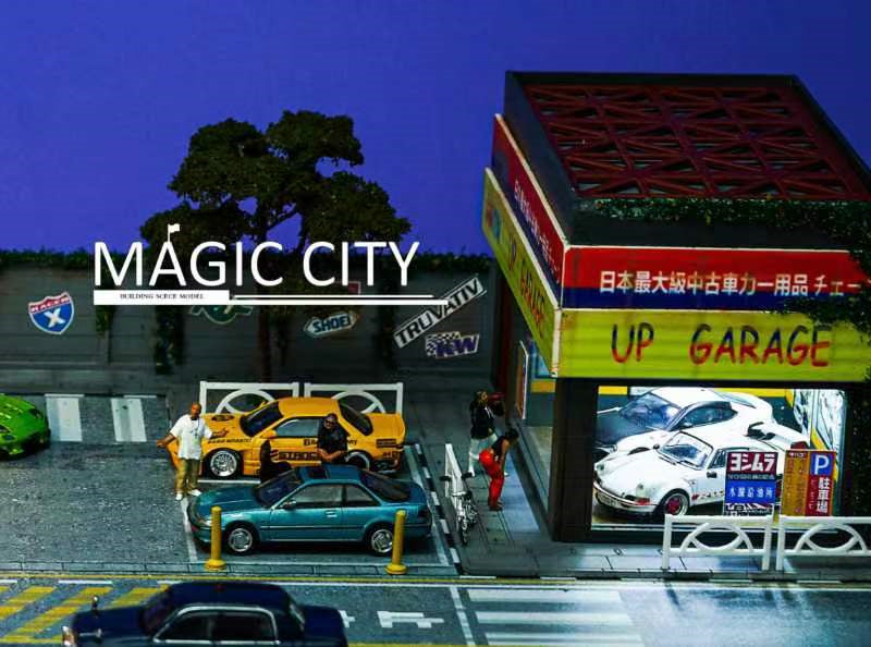 [Preorder] Magic City 1:64 Diorama ENEOS Gas Station & Display Building