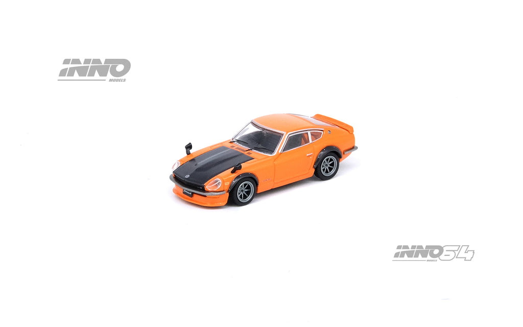 Inno64 1:64 Nissan FAIRLADY Z (S30) Orange With Carbon Bonnet IN64