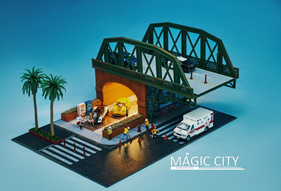 Magic City 1:64 Diorama American Street Scene - American Steel Bridge US0006