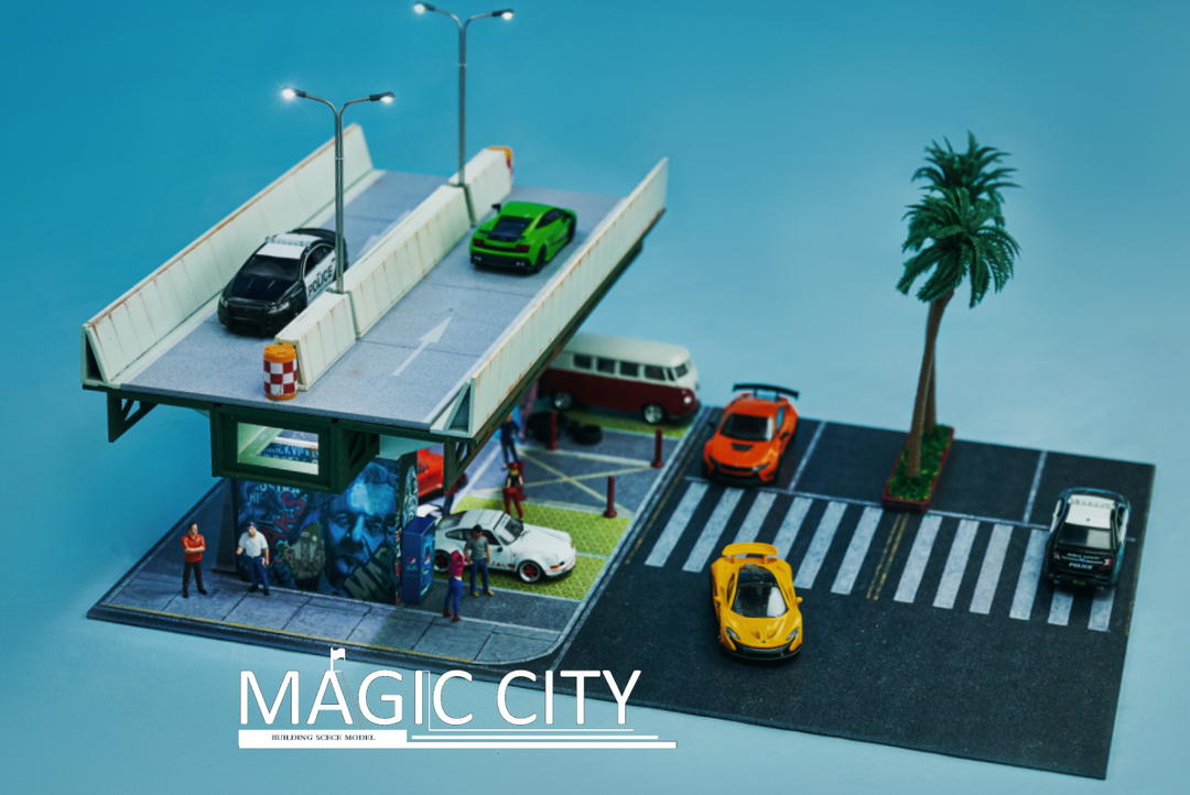 Magic City 1:64 Diorama American Street Scene - American Overpass