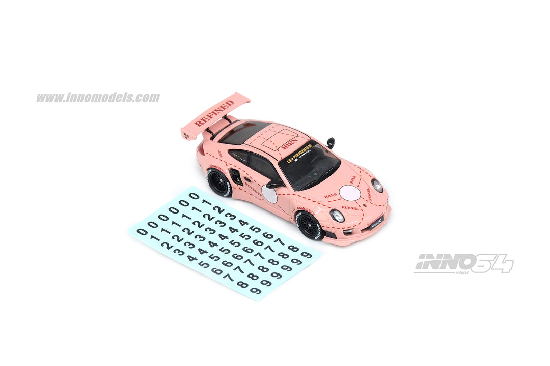 Inno64 Porsche 997 LBWK Pink Pig Carloverdiecast Special Edition Model