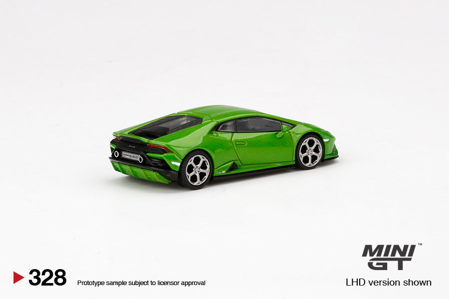 Mini GT 1:64 Lamborghini Huracán EVO Verde Mantis LHD MGT00328-L Rear