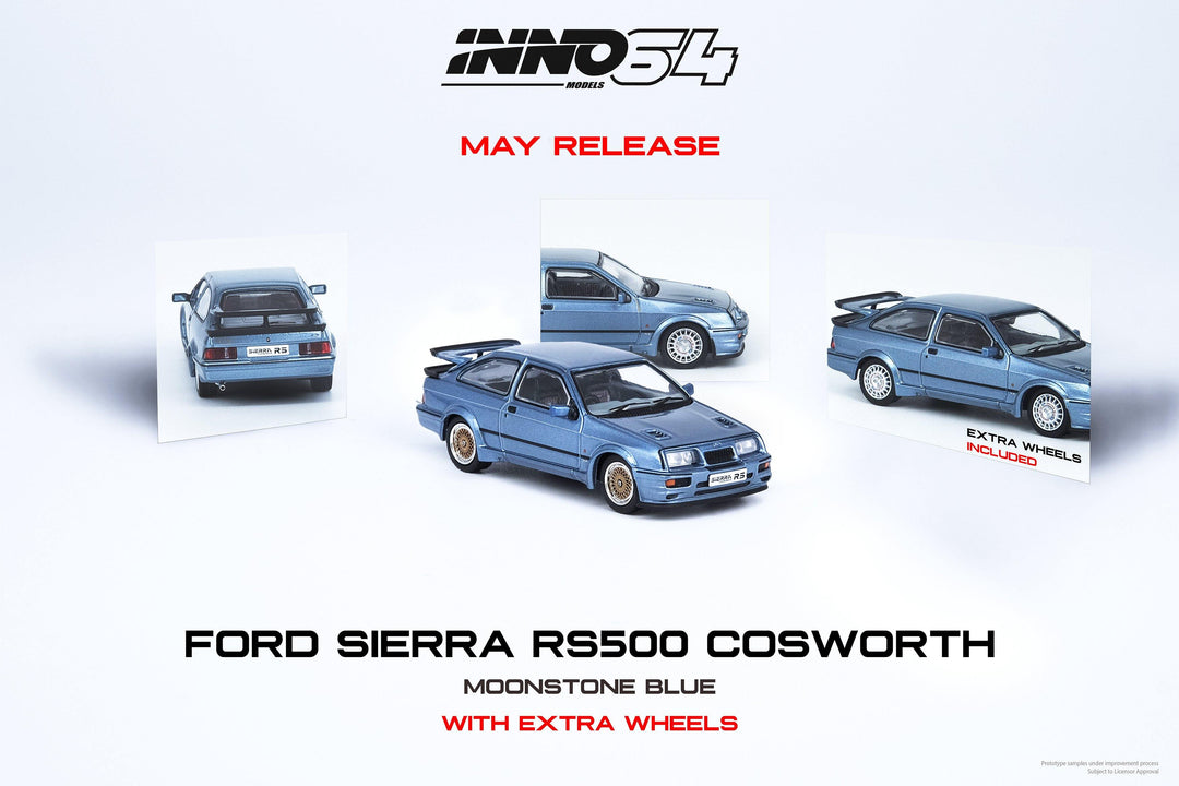 INNO 64 FORD SIERRA RS500 COSWORTH 1986 Moonstone Blue IN64-RS500-MOBL