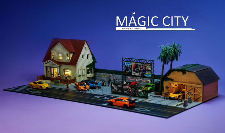 Magic City 1:64 Diorama - Fast and Furious Scene 110049