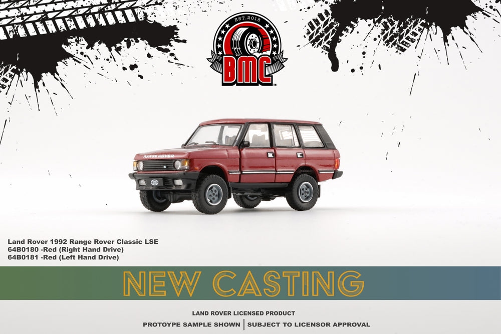 BM Creations 1:64 Land Rover 1992 Range Rover Classic LSE Red 64B0181