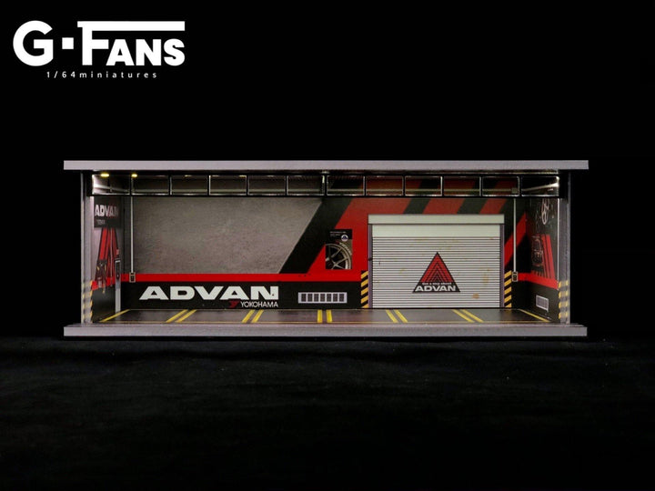 G.Fans 1:64 Garage Diorama with LED 710008 (Advan Theme)