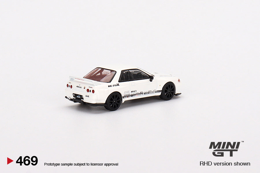 Mini GT 1:64 Top Secret Nissan Skyline GT-R VR32 White MGT00469 Rear