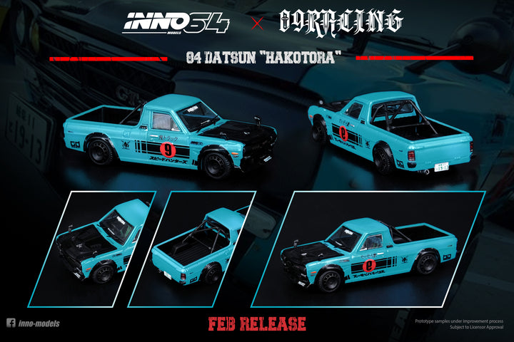 Inno64 X 09 Racing Decepcionez 1:64 Datsun Hakotora