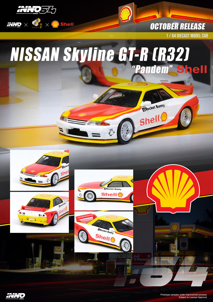 Inno64 1:64 Nissan Skyline GT-R (R32) PANDEM ROCKET BUNNY "SHELL" IN64-R32P-SHELL 