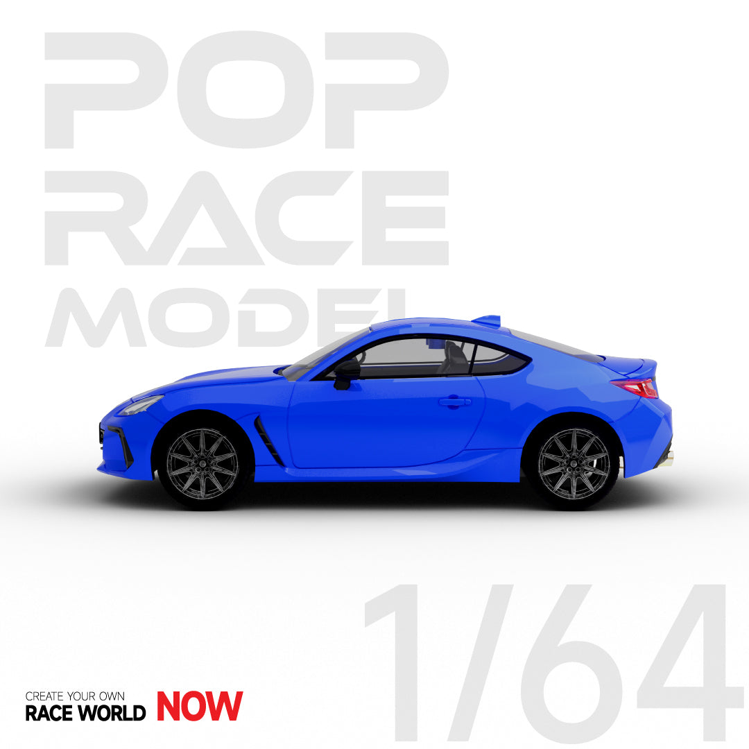 POPRACE 1:64 Subaru BRZ 2022 WR Blue White Pearl Black Silica PR64