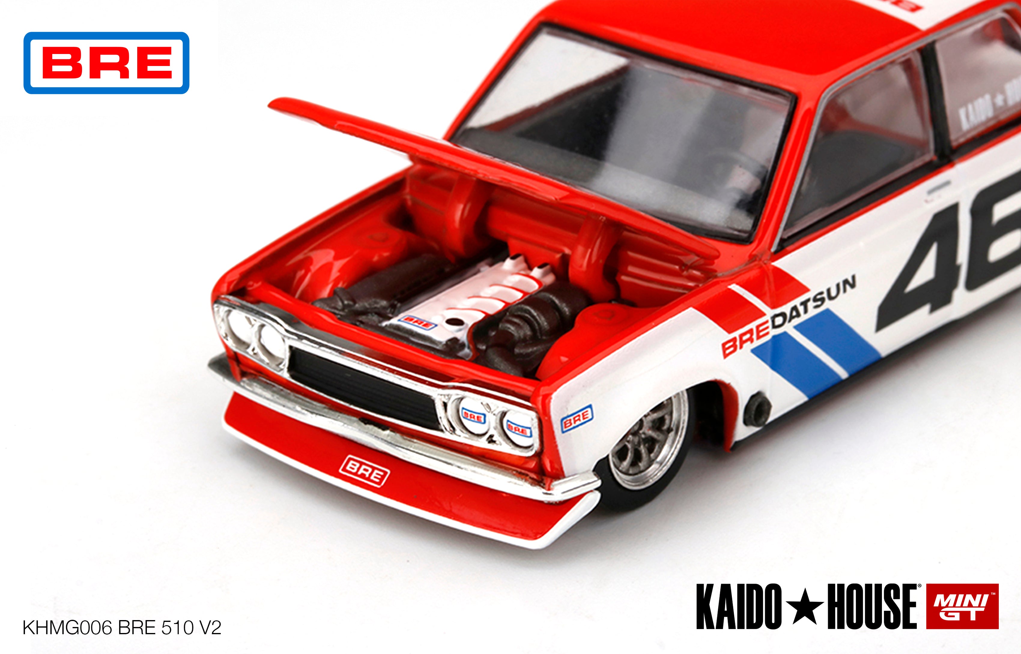 Kaido House x MINI GT 1:64 Datsun 510 Pro Street BRE510 V1