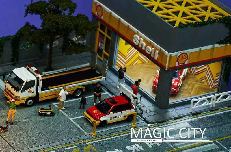 [Preorder] Magic City 1:64 Diorama Shell Gas Station & Display Building