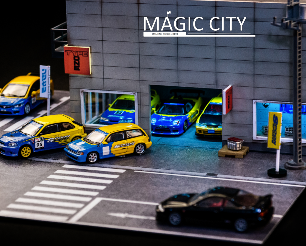 Magic City 1:64 Diorama Type One Japan Tuner Shop - Horizon Diecast