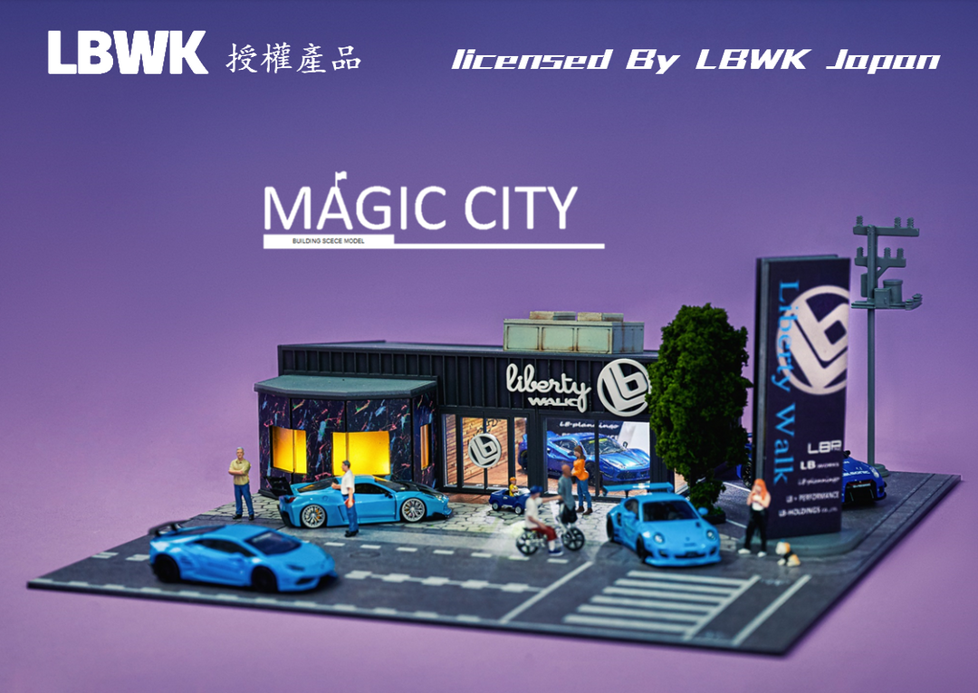 Magic City 1:64 Diorama Japan LBWK HQ Black Exhibition Hall 110036