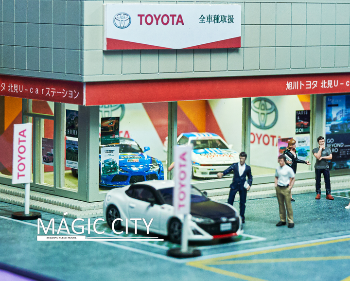 Magic City 1:64 Diorama Japanese Street Scene - Toyota Showroom