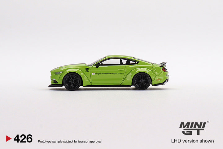 Mini GT 1:64 LB-WORKS Ford Mustang Grabber Lime MGT00426-CH Side