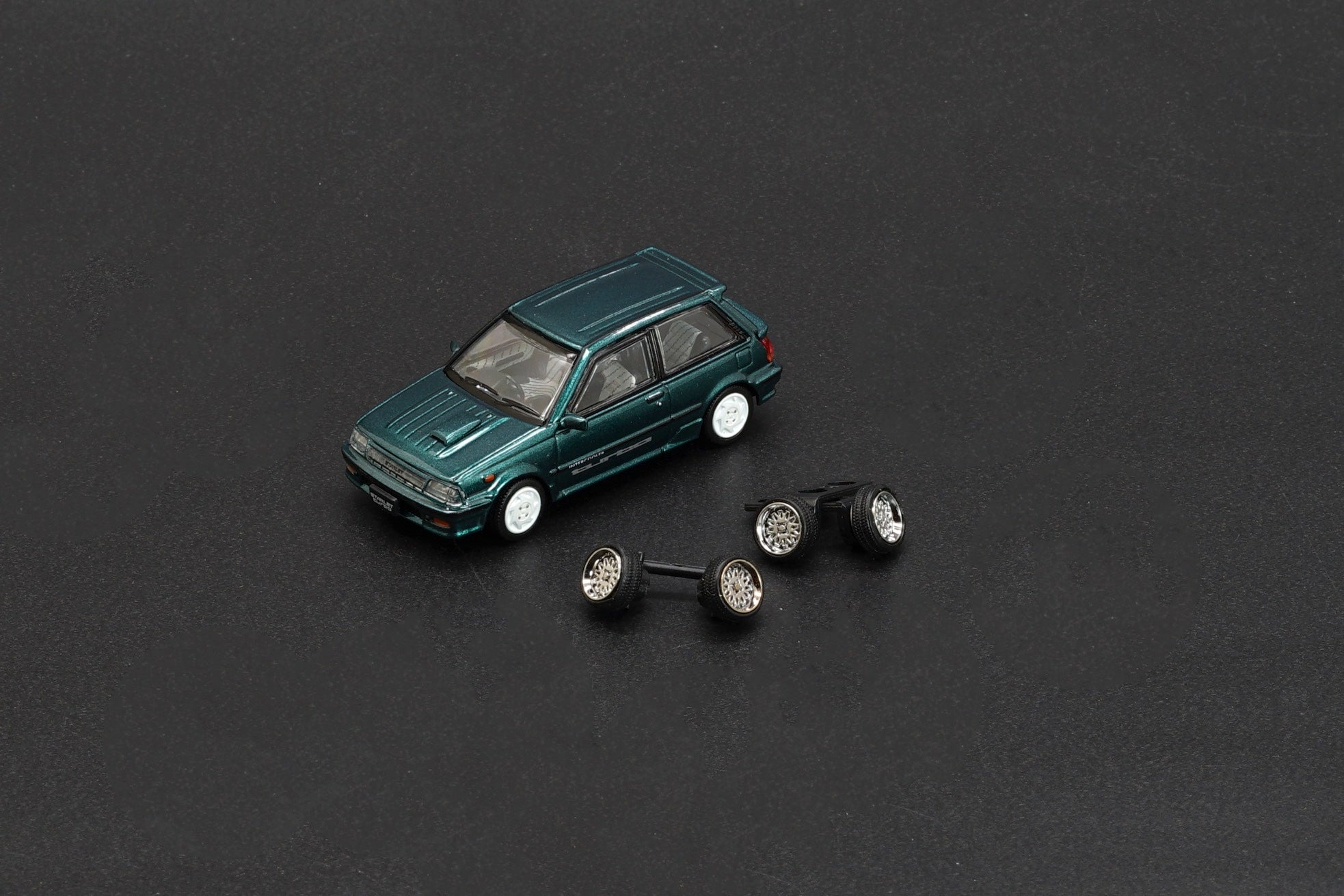 BM Creation 1:64 Toyota 1988 Starlet Turbo-S (EP71) Green LHD