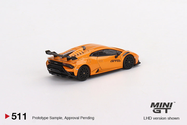 Mini GT 1:64 Lamborghini Huracán STO Arancio Borealis MGT00511 Rear