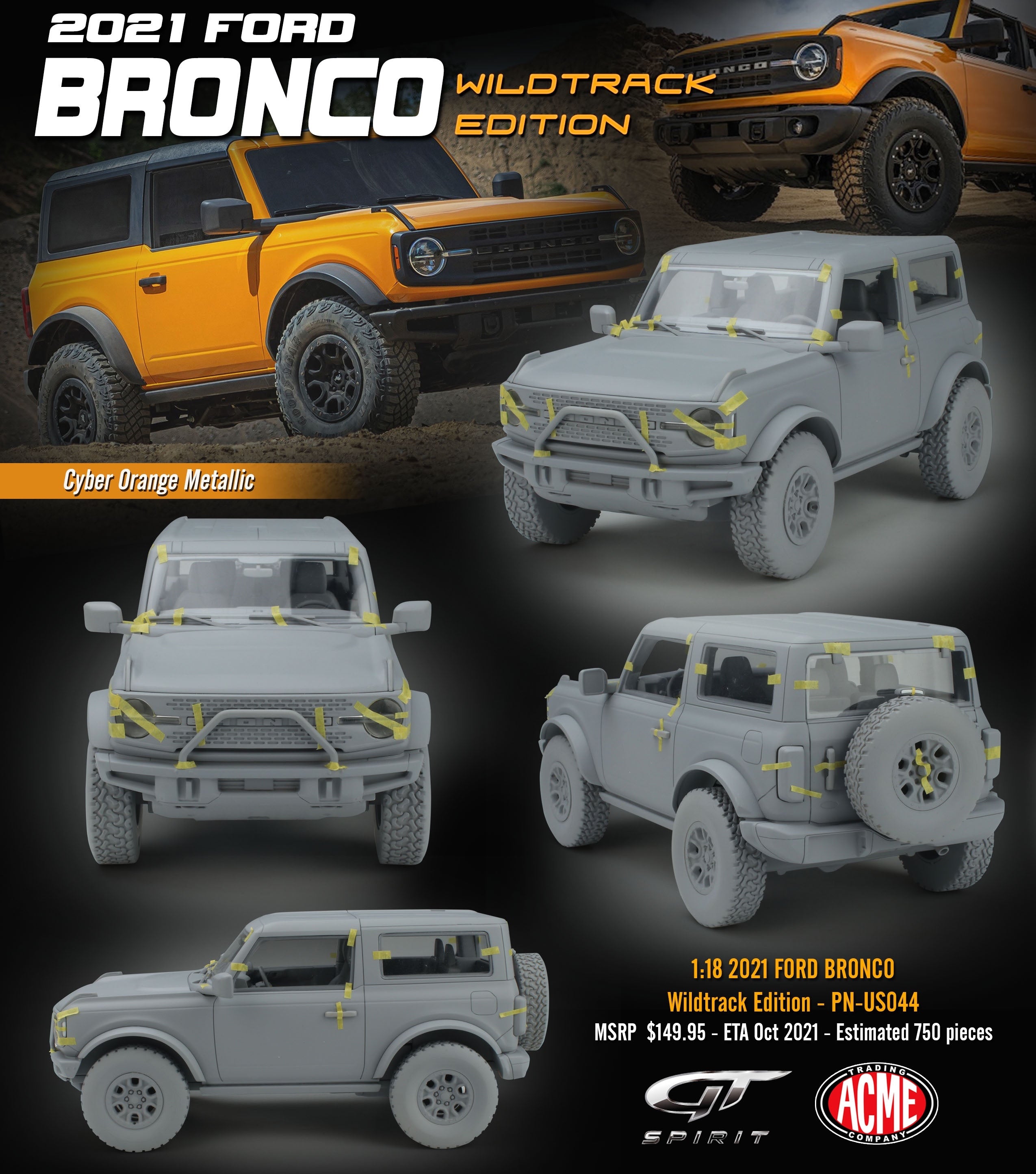 GT Spirit 1:18 2021 Ford Bronco WildTrack Edition US044 – Horizon