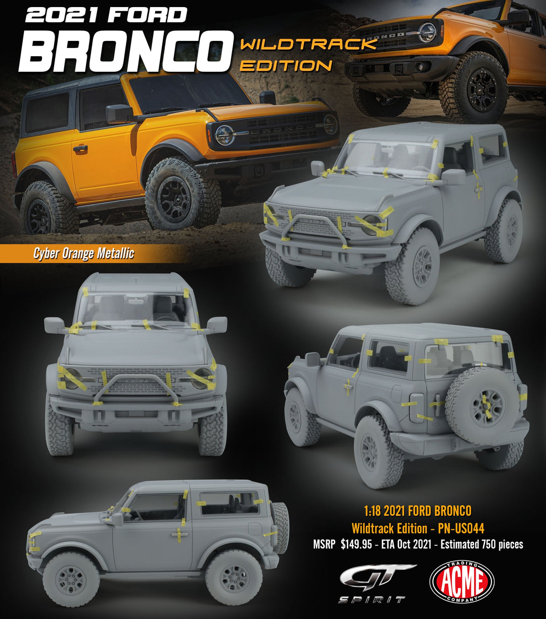 GT Spirit 1:18 2021 Ford Bronco WildTrack Edition US044