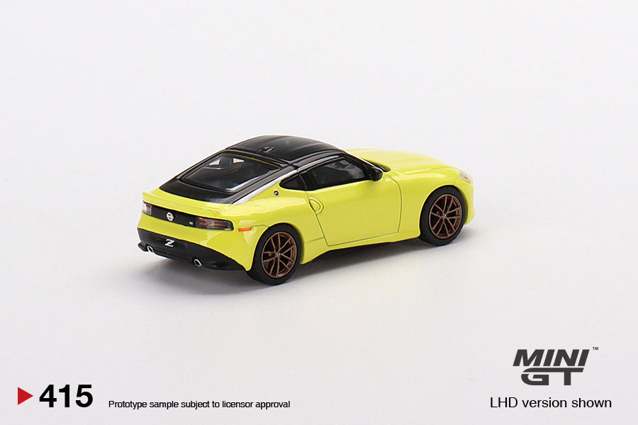 Mini GT 1:64 Nissan Z Proto Spec 2023 Ikazuchi Yellow LHD MGT00415-CH Rear