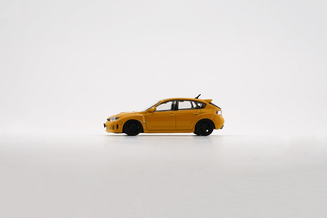 BM Creation 1:64 Subaru 2009 IMPREZA WRX STI Yellow LHD 64B0221 Side