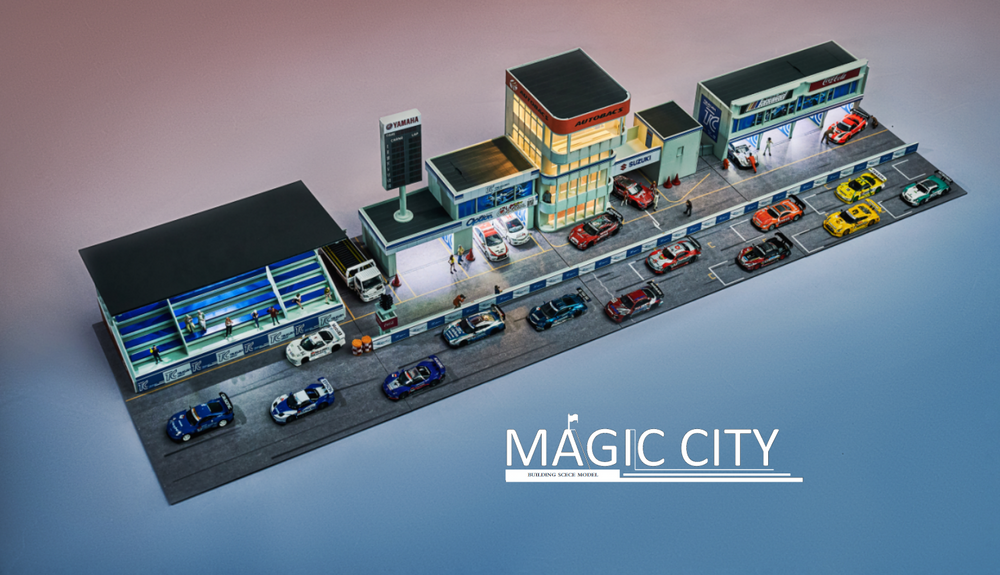 Magic City 1:64 Diorama Japan Tsukuba Circuit Full Set 