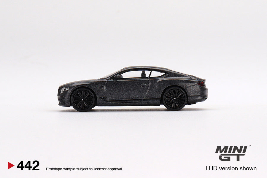 Mini GT 1:64 Bentley Continental GT Speed 2022 Anthracite Satin LHD MGT00442-CH Side