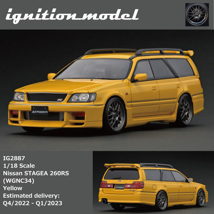 [Backorder] IG 1:18 Nissan STAGEA 260RS (WGNC34) Yellow