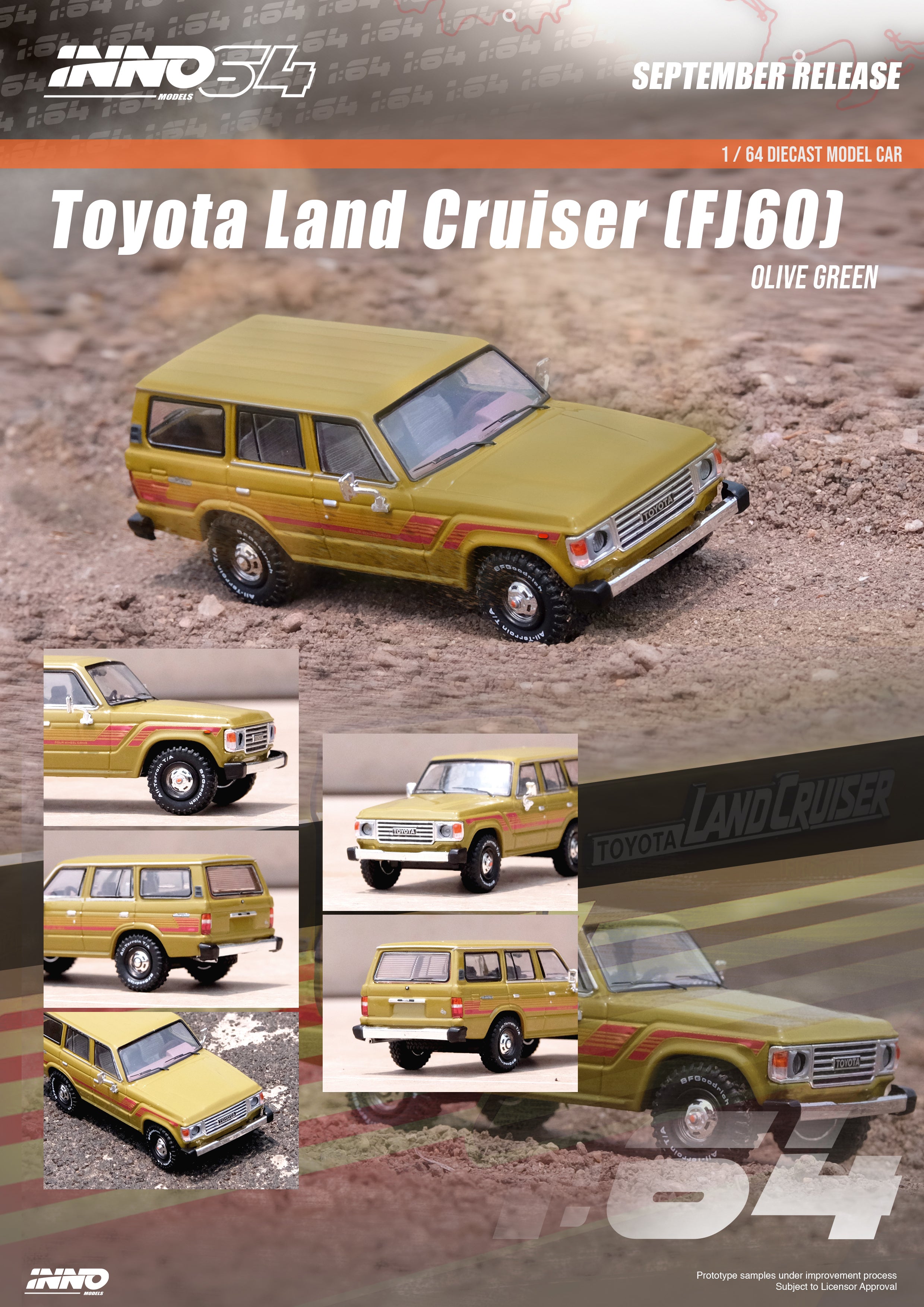 イノモデル 1/64 トヨタ ランドクルーザー FJ60 オートキャンプ