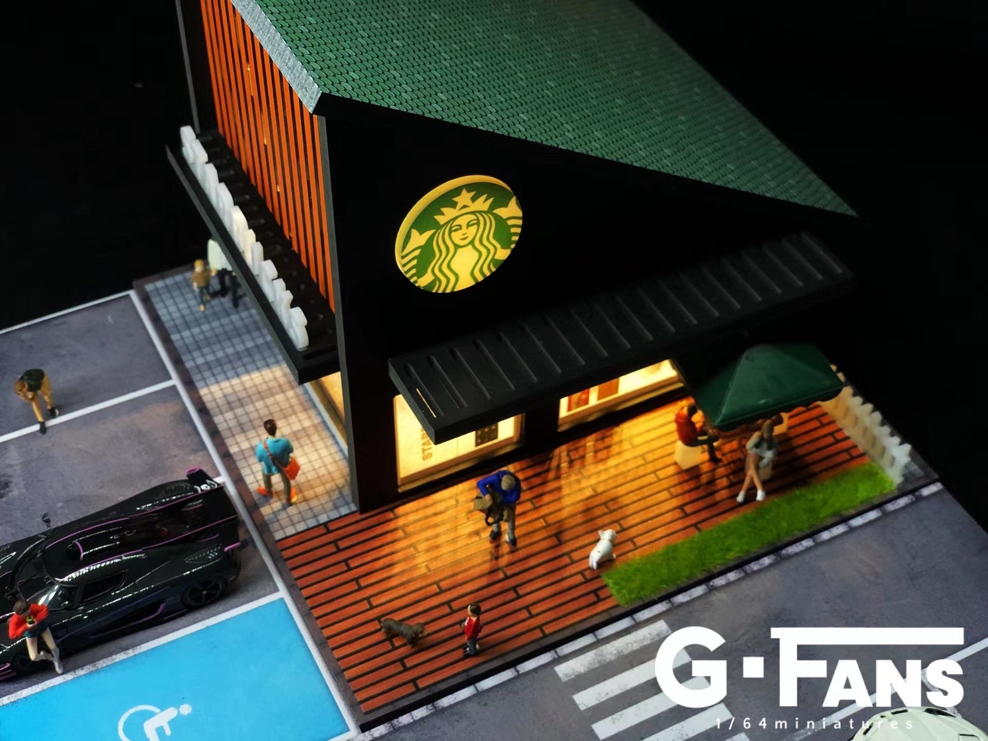 G.Fans 1:64 Starbucks Building Diorama Model