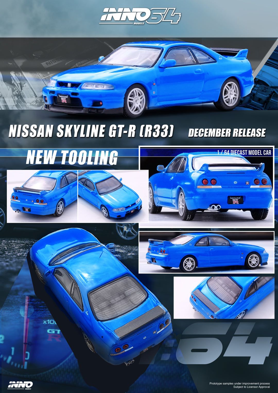 Inno64 1:64 Nissan Skyline GTR (R33)