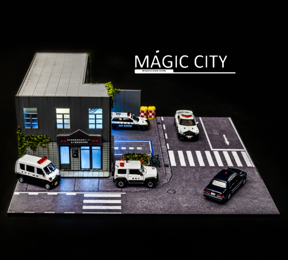 [Preorder] Magic City 1:64 Diorama Japanese Police Station - Horizon Diecast