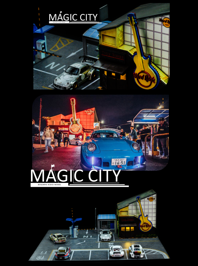 Magic City 1:64 Diorama RWB Roppongi Rolling Stone Restaurant