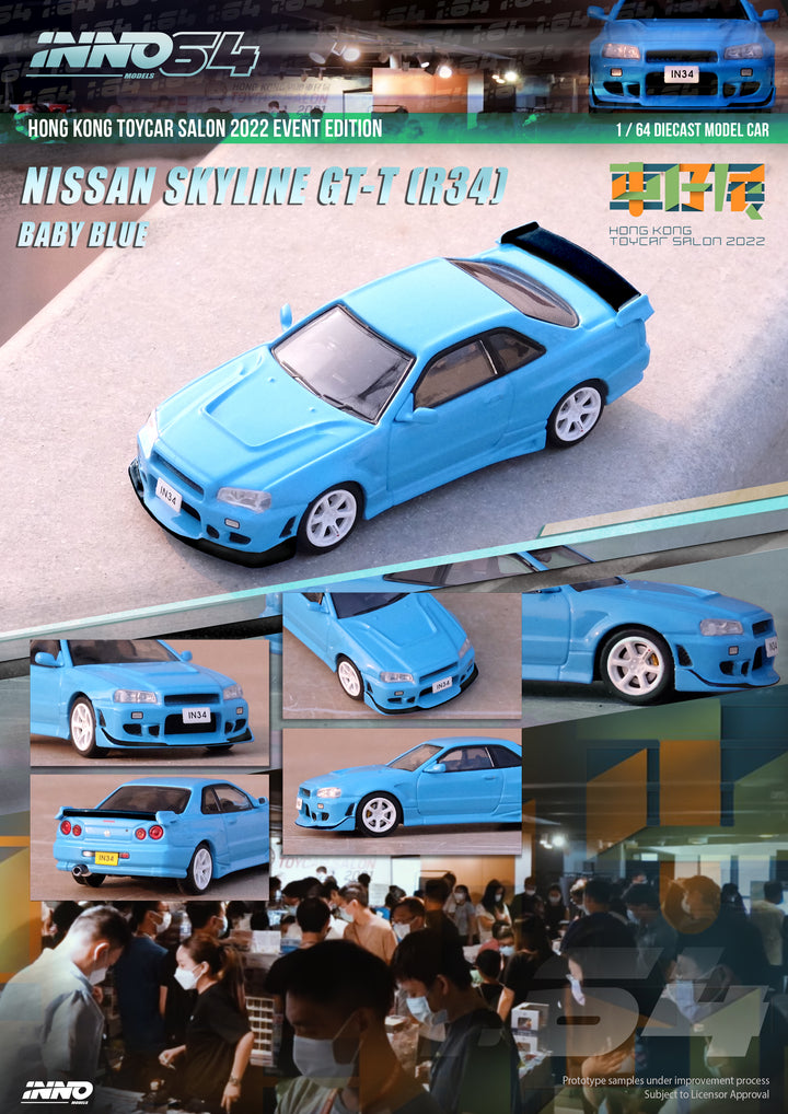 Inno64 1:64 Nissan Skyline R34 Baby Blue IN64-R34-BBBL